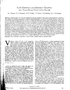 FLOW PATHWAYS AND SEDIMENT TRAPPING IN A FELD-SCALE VEGETATIVE