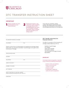 DTC TRANSFER INSTRUCTION SHEET Important 1  Please complete this form