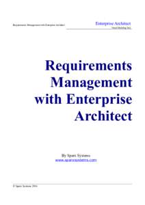Requirements Management with Enterprise Architect  Enterprise Architect Visual Modeling Tool  Requirements