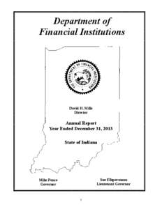 Department of Financial Institutions David H. Mills Director