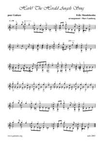 pour Guitare  Felix Mendelssohn arrangement : Marc Lamberg  = 90