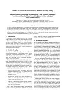 Reading / Learning to read / Plain English / Readability / Applied linguistics / Writing systems / Vocabulary / Progress in International Reading Literacy Study / Iowa Tests of Educational Development / SAT / Readability test