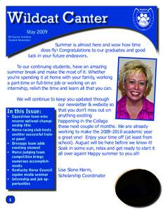 Wildcat Canter May 2009 UK Equine Initiative Student Newsletter  Summer is almost here and wow how time