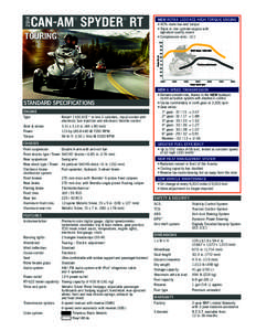 NEW ROTAX 1330 ACE HIGH TORQUE ENGINE  TOURING •	40% more low-end torque* •	Triple in-line cylinder engine with