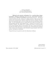 Abstract Submitted for the APR10 Meeting of The American Physical Society Hadronic and partonic mechanisms for a reaction plane charge asymmetry1 BERNDT MUELLER, Duke University, MASAYUKI ASAKAWA,