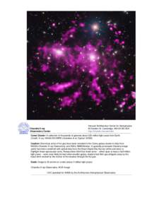 Chandra :: Photo Album :: Coma Cluster :: Coma Cluster Handout