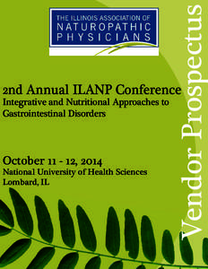 Vendor Prospectus  2nd Annual ILANP Conference Integrative and Nutritional Approaches to Gastrointestinal Disorders
