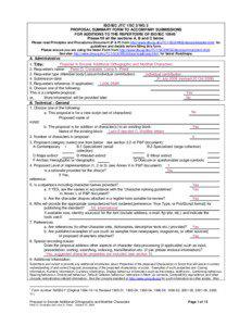 ISO/IEC JTC 1/SC 2/WG 2 PROPOSAL SUMMARY FORM TO ACCOMPANY SUBMISSIONS FOR ADDITIONS TO THE REPERTOIRE OF ISO/IEC[removed]