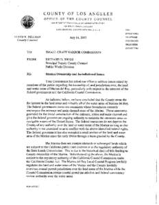 COUNTY OF LOS ANGELES OFFICE OF THE COUNTY COUNSEL 648 KENNETH HAHN HALL OF ADMINISTRATION 500 WEST TEMPLE STREET LOS ANGELES, CALIFORNIA