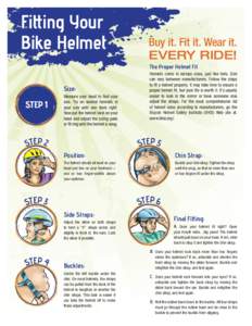 Fitting Your Bike Helmet Buy it. Fit it. Wear it. EVERY RIDE! The Proper Helmet Fit