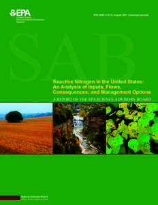 SAB  EPA-SAB[removed] | August 2011 | www.epa.gov/sab Reactive Nitrogen in the United States: An Analysis of Inputs, Flows,