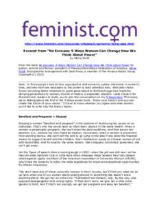 http://www.feminist.com/resources/artspeech/genwom/noexcuses.html  Excerpt from 