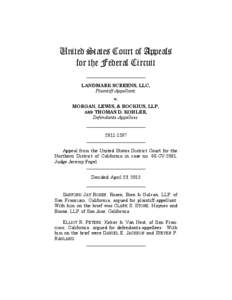 United States Court of Appeals for the Federal Circuit __________________________ LANDMARK SCREENS, LLC, Plaintiff-Appellant, v.