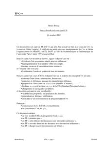 TP C++  Bruno Bouzy  24 octobre 2003