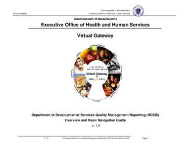 Commonwealth of Massachusetts Virtual Gateway Executive Office of Health and Human Services  Commonwealth of Massachusetts