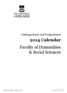 Undergraduate and Postgraduate[removed]Calendar Faculty of Humanities & Social Sciences