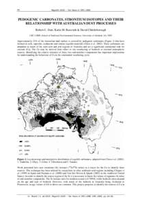PEDOGENIC CARBONATES, STRONTIUM ISOTOPES AND THEIR RELATIONSHIP WITH AUSTRALIAN DUST PROCESSES