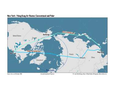 New York / Hong Kong Air Routes: Conventional and Polar  United States New York