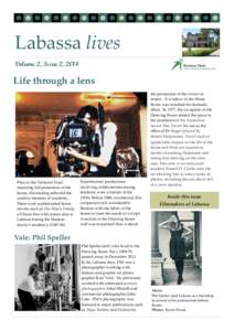 Labassa lives Volume 2, Issue 2, 2014 Life through a lens  Prior to the National Trust