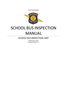 SCHOOL BUS INSPECTION MANUAL