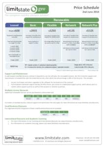 Price Schedule 2nd June 2014 the complete stability analysis solu on Renewable Leased