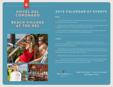 HOTEL DEL CORONADO 2015 calendar of events  BEACH VILLAGE