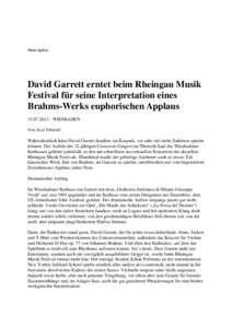 Main-Spitze  David Garrett erntet beim Rheingau Musik Festival für seine Interpretation eines Brahms-Werks euphorischen Applaus[removed]WIESBADEN