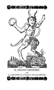 IL GRAND GRIMOIRE con LA GRANDE CLAVICOLA DI SALOMONE