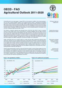 OECD - FAO Agricultural Outlook[removed]Commodity prices rose sharply again in August 2010 as crop production shortfalls in key producing regions and low stocks reduced available supplies, and resurging economic growth