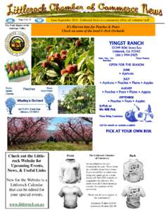 Page 1 of 13  The Fruit Basket of the Antelope Valley  Check out the Littlerock Website for