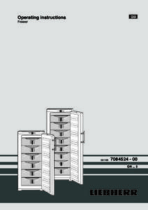 Operating instructions  Freezer