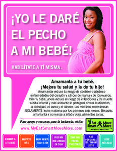 ¡YO LE DARÉ EL PECHO A MI BEBÉ! HABILÍTATE A TÍ MISMA. Amamanta a tu bebé. ¡Mejora tu salud y la de tu hijo!