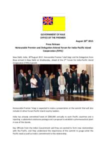 Polynesia / Niue / Forum for IndiaPacific Islands Cooperation / ChinaNiue relations / Outline of Niue