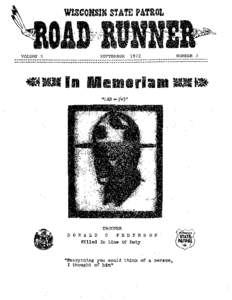 Road Runner, vol. 5, no. 3 - September 1972