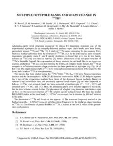 MULTIPLE OCTUPOLE BANDS AND SHAPE CHANGE IN 221 TH* W. Reviol1, D. G. Sarantites1, J. B. Snyder1, O. L. Pechenaya1, M. P. Carpenter2, C. J. Chiara2, R. V. F. Janssens2, T. Lauritsen2, D. Seweryniak2, S. Zhu2, K. Hauschil