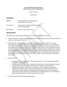 Connecticut River Joint Commissions Wantastiquet Local River Subcommittee March 12, 2012 Draft Minutes In Attendance Members: