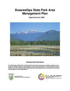 Dosewallips State Park Area Management Plan Approved June 2006