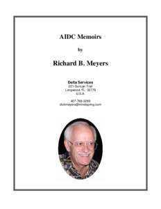 AIDC Memoirs by Richard B. Meyers Delta Services