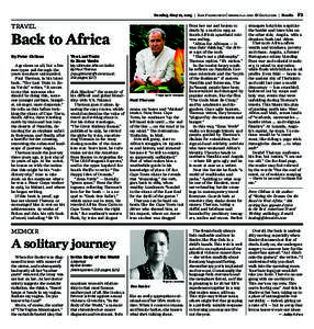 Sunday, May 12, 2013 | San Francisco Chronicle and SFGate.com | Books  TRAVEL Back to Africa By Peter Chilson