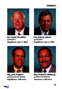 GEORGIA  Sen. Saxby Chambliss Sen. Johnny Isakson