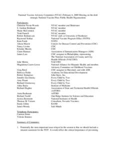 Vaccination / Vaccines / Microbiology / Virology / Vaccination schedule / National Association of County and City Health Officials / Every Child By Two / Health / Public health / Medicine