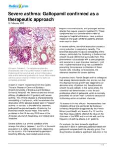 Severe asthma: Gallopamil confirmed as a therapeutic approach