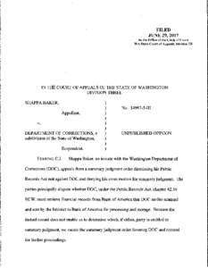FILED JUNE 29, 2017 In the Office of the Clerk of Court WA State Court of Appeals, Division III  IN THE COURT OF APPEALS OF THE STATE OF WASHINGTON