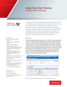 Technology / Collaborative planning /  forecasting /  and replenishment / Oracle Corporation / Supply chain / Inventory / Oracle E-Business Suite / Oracle Database / Forecasting / Vendor-managed inventory / Business / Supply chain management / Management