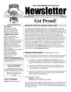 Mesta Park Neighborhood Association  Newsletter News and information for ALL residents of the Mesta Park Historic Preservation District Volume 2015, Issue 8