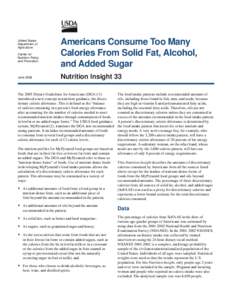 United States Department of Agriculture Center for Nutrition Policy and Promotion