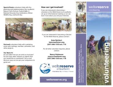 Wells National Estuarine Research Reserve / Wells /  Maine / Volunteering / National Estuarine Research Reserve