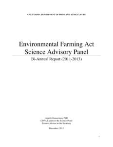 Environmental Farming Act Science Advisory Panel