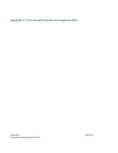 Appendix 5: Port Annual Economic Development Plan  Appendix 5 Annual Economic Development Plan  Page A5-1