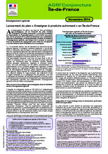 AGRI’Conjoncture Île-de-France Enseignement agricole Novembre 2014